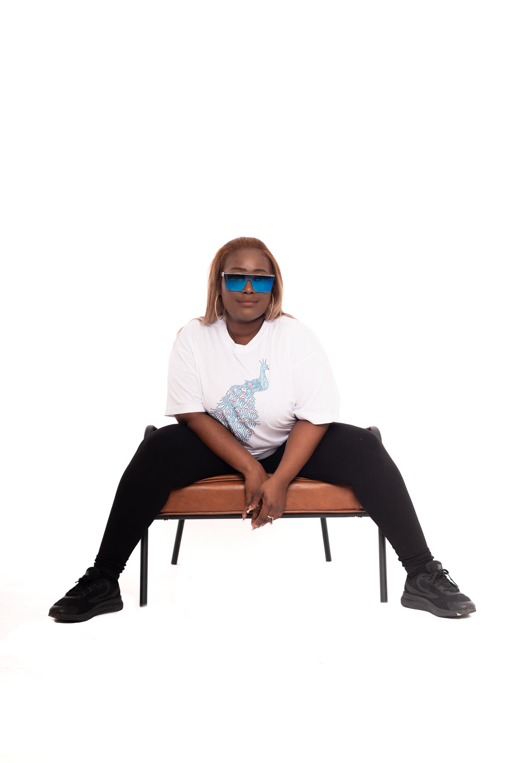 Blinged Peacock Tshirt