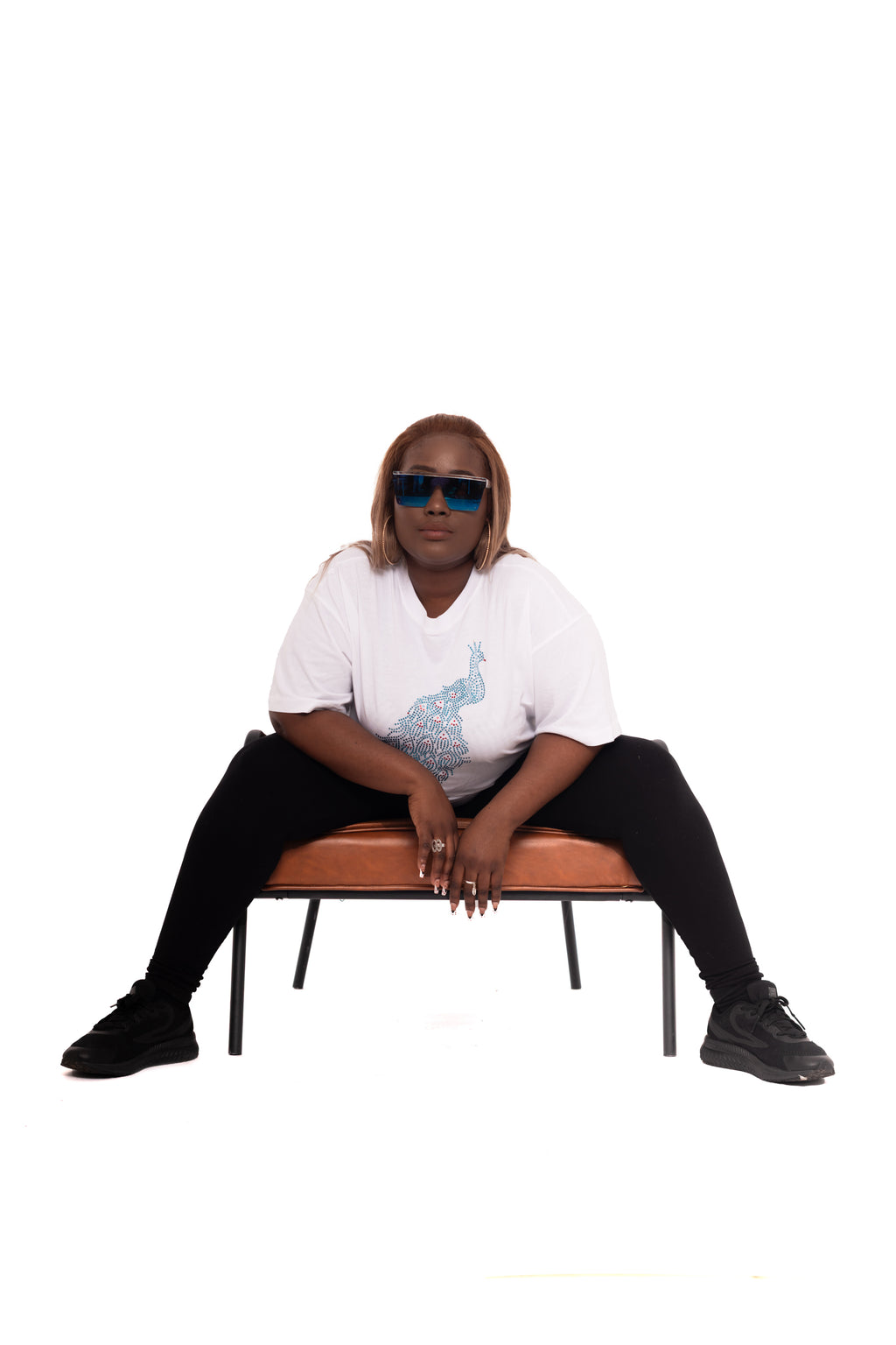 Blinged Peacock Tshirt