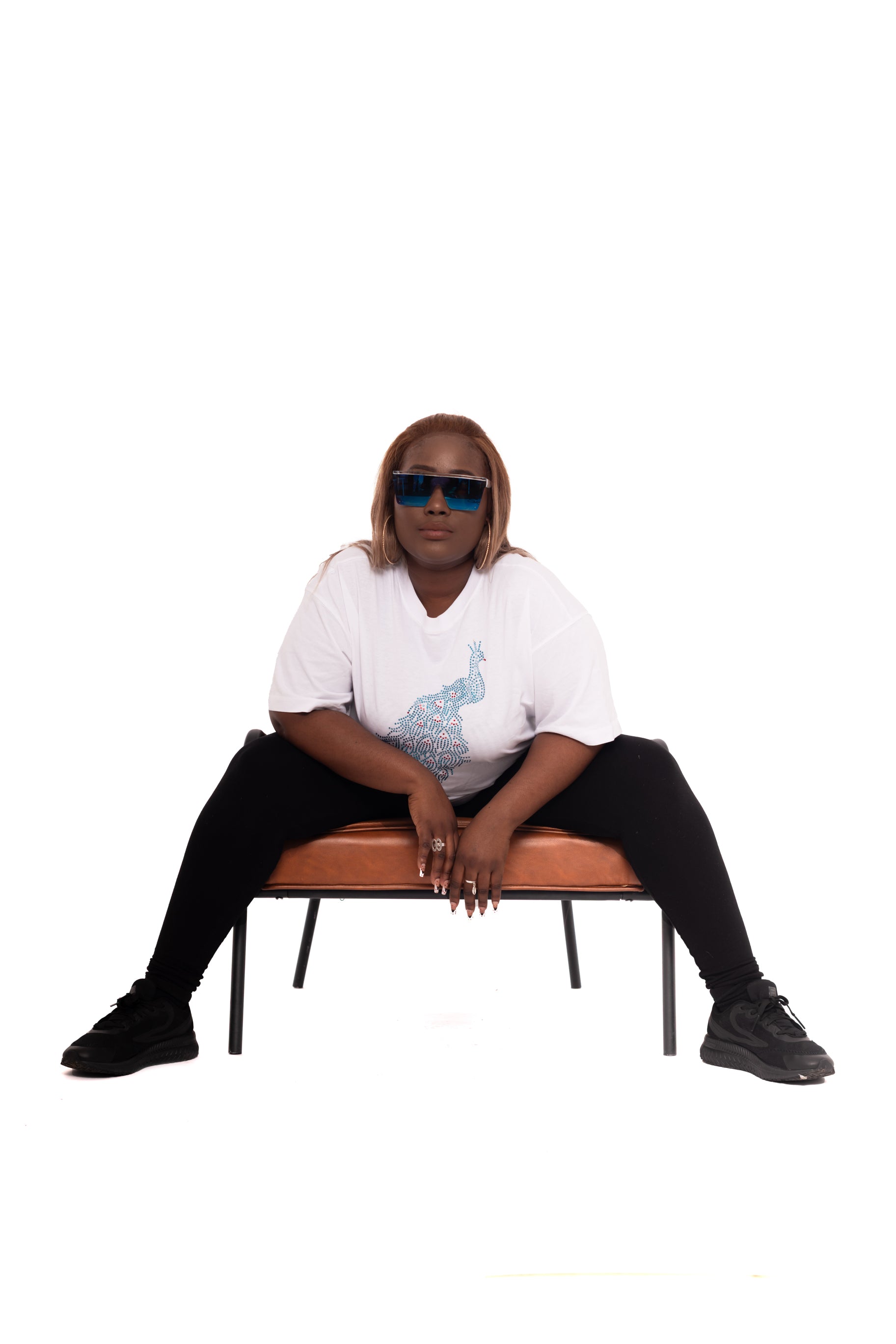 Blinged Peacock Tshirt