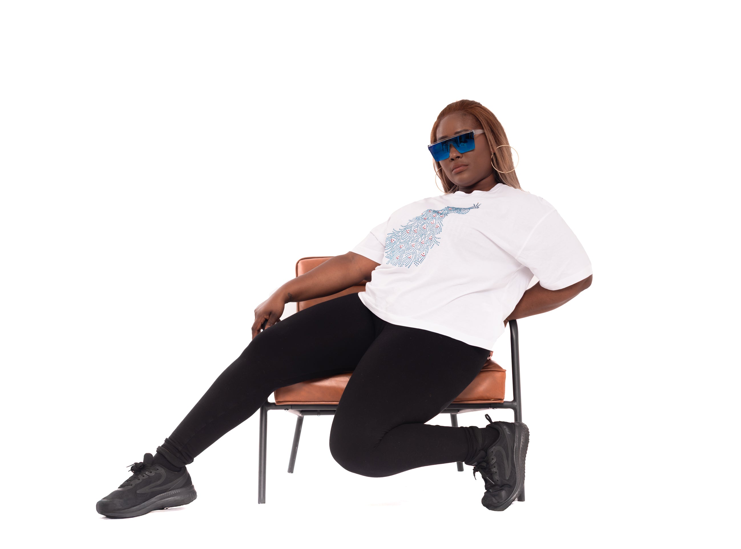 Blinged Peacock Tshirt