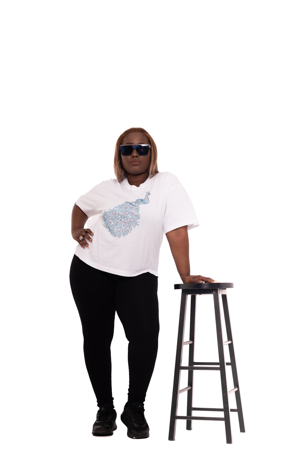 Blinged Peacock Tshirt