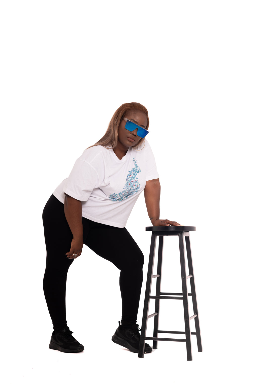 Blinged Peacock Tshirt