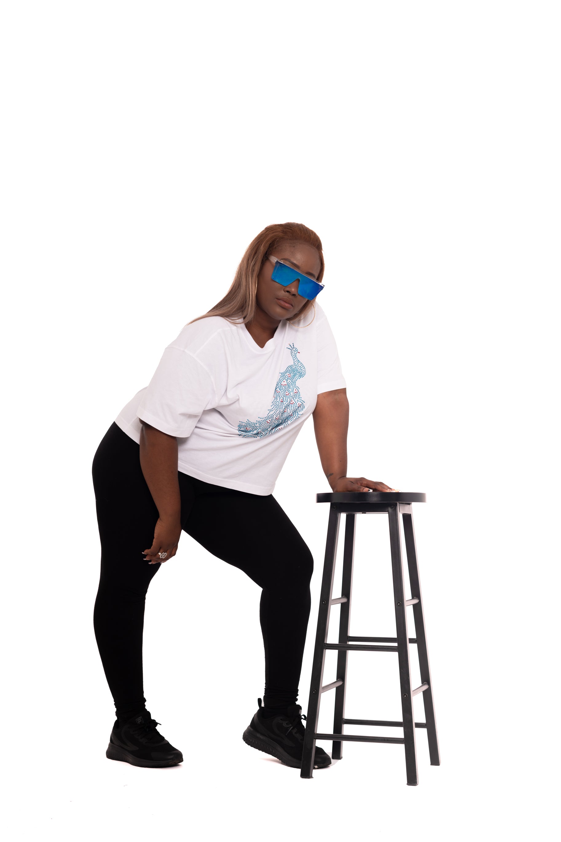 Blinged Peacock Tshirt