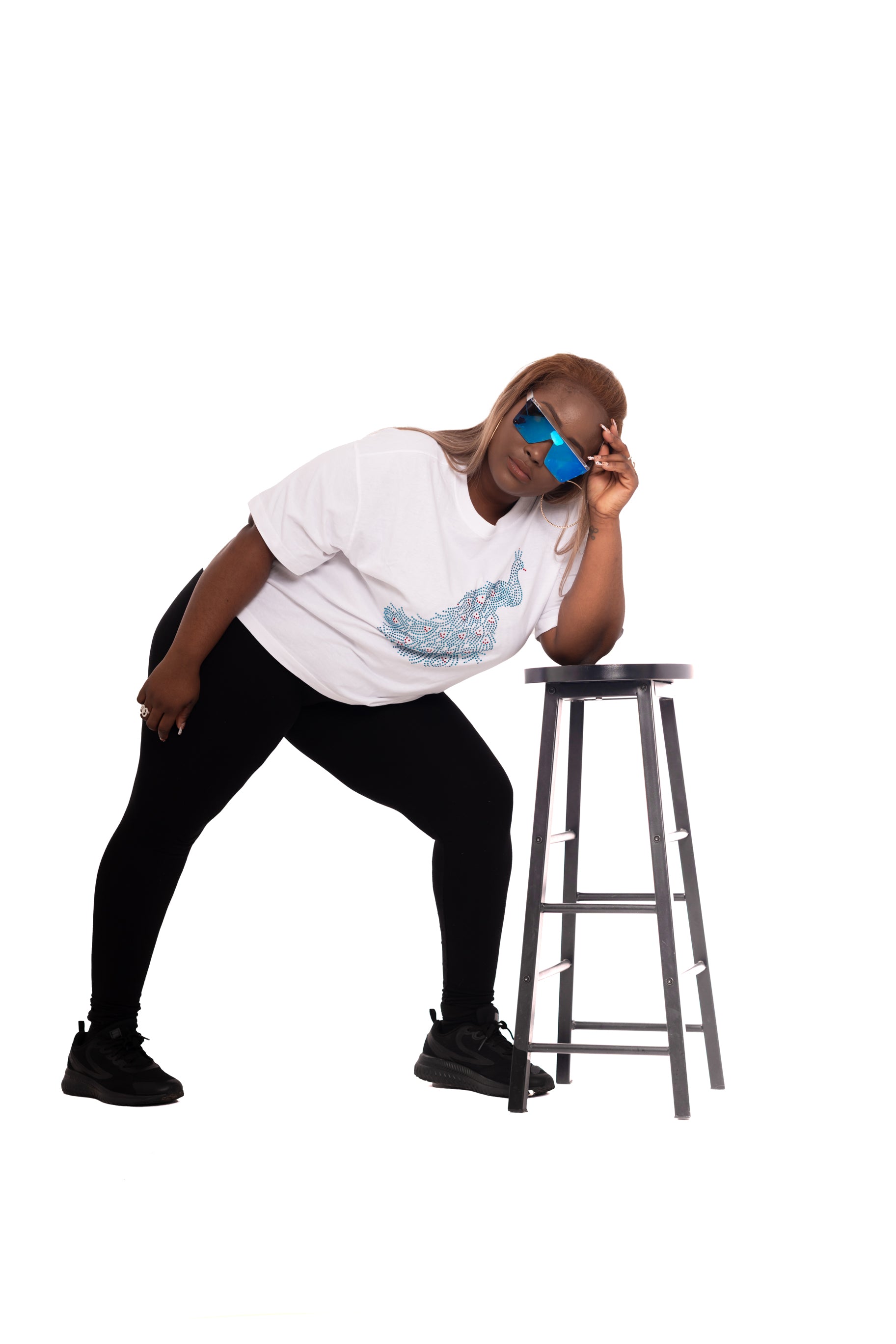 Blinged Peacock Tshirt