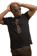 Black Ankara Short-Sleeve T-Shirt