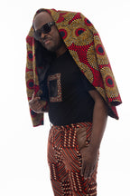T-shirt à monogramme en tissu africain