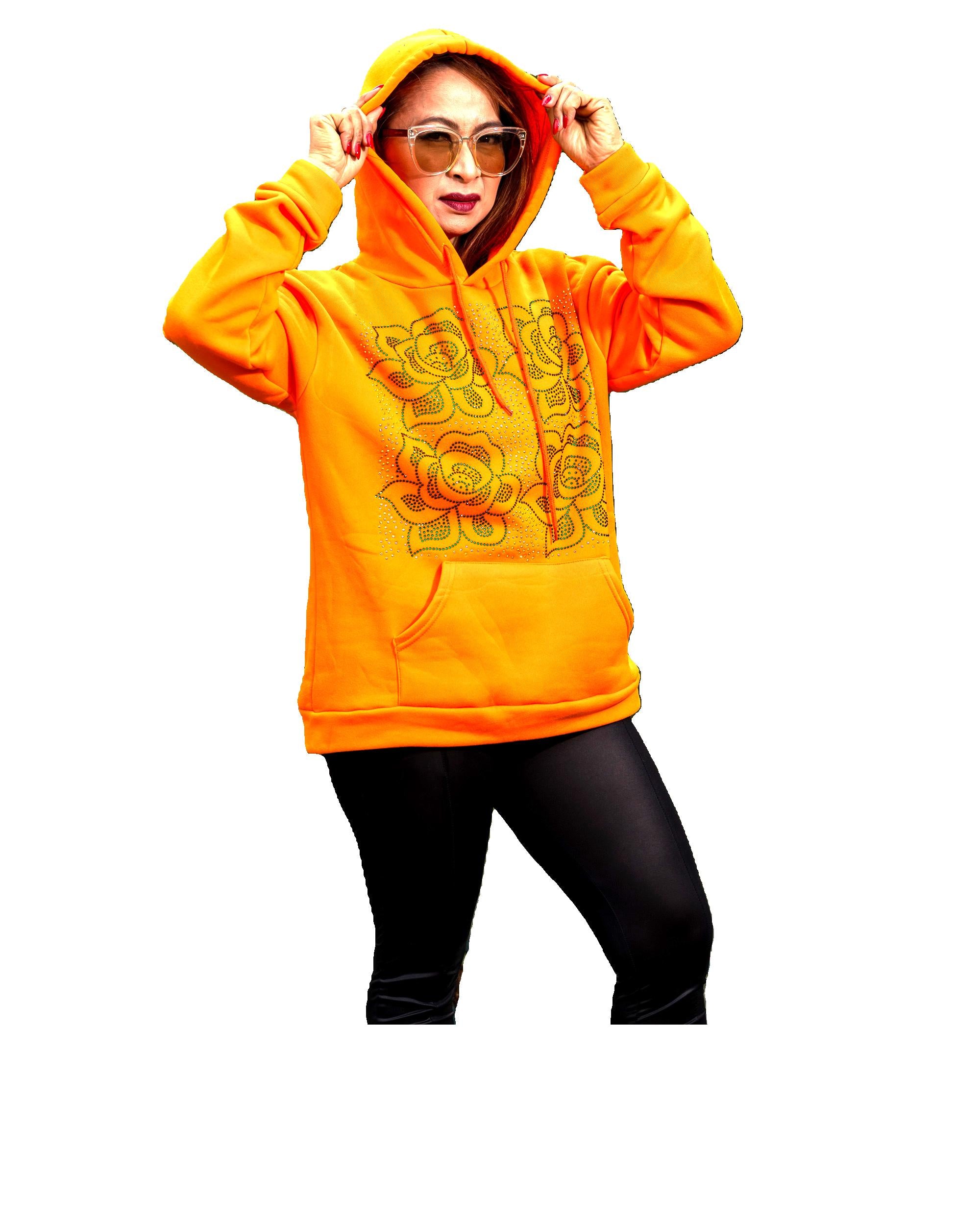 Orange colour hoodie sale