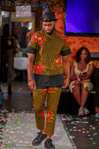 Royal African Print Shirt & Trouser Set