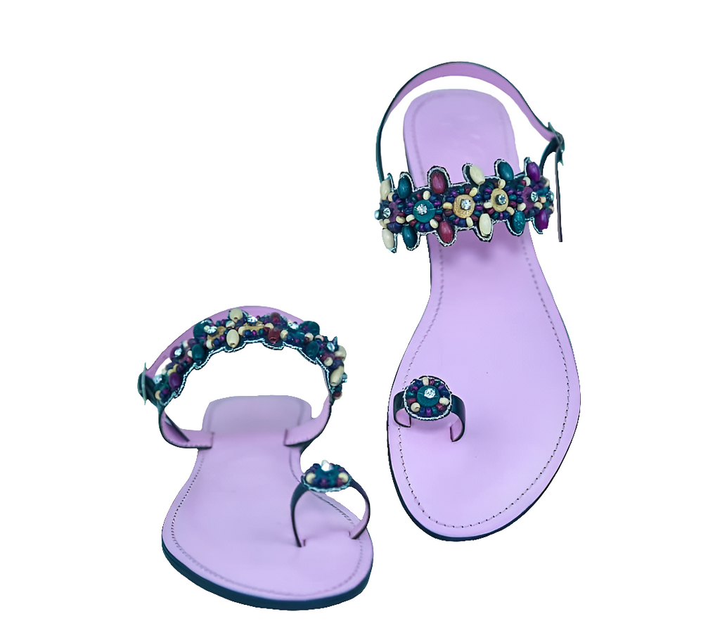 African Fashion Ankara Beaded Sandals