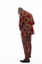Blazer à imprimé Ankara concentrique