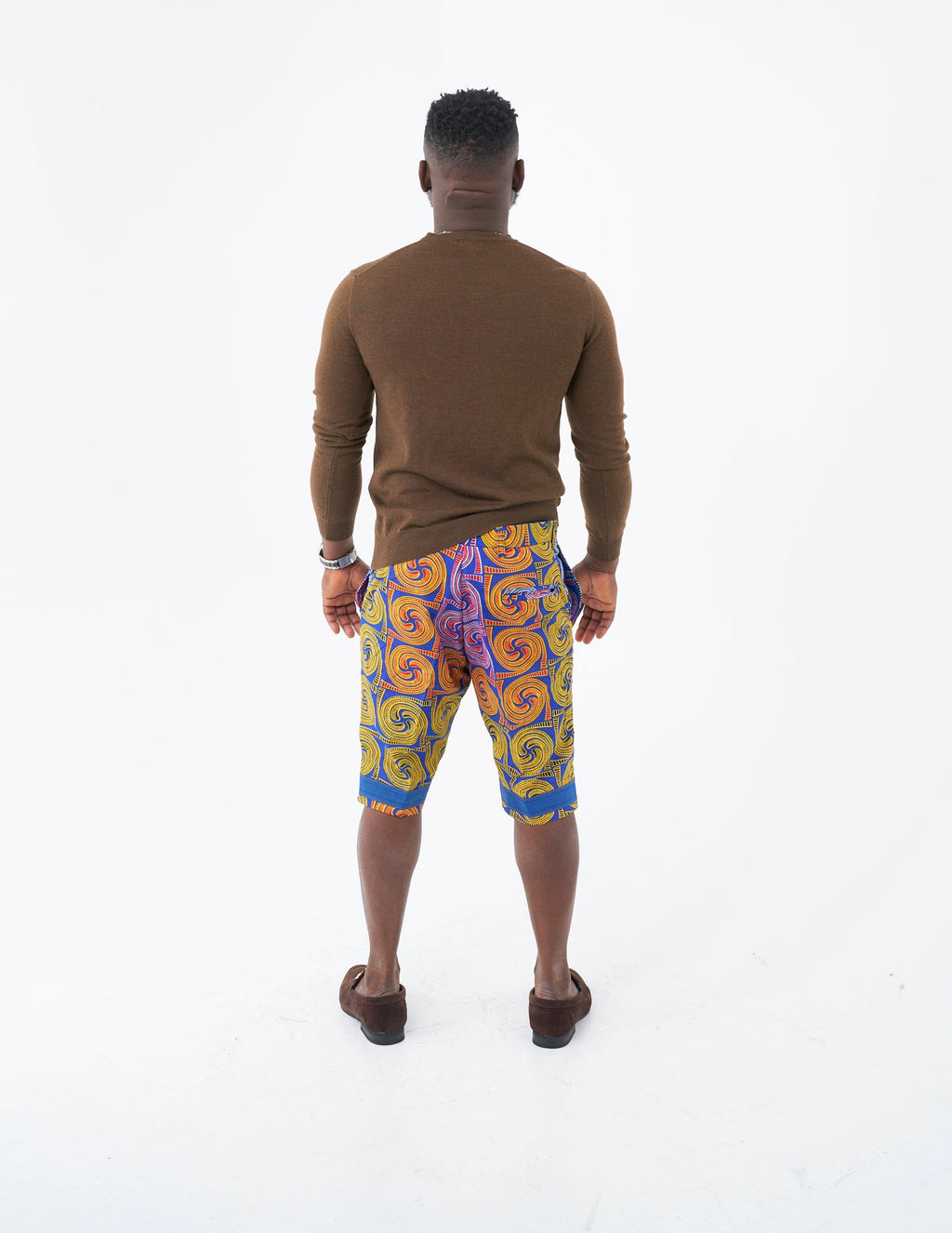 Orion denim and Ankara outfit – view 4