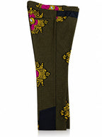Royal African print trousers folded leg detail