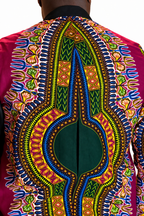 Sankofa Angelina print shirt back pattern and stitching detail